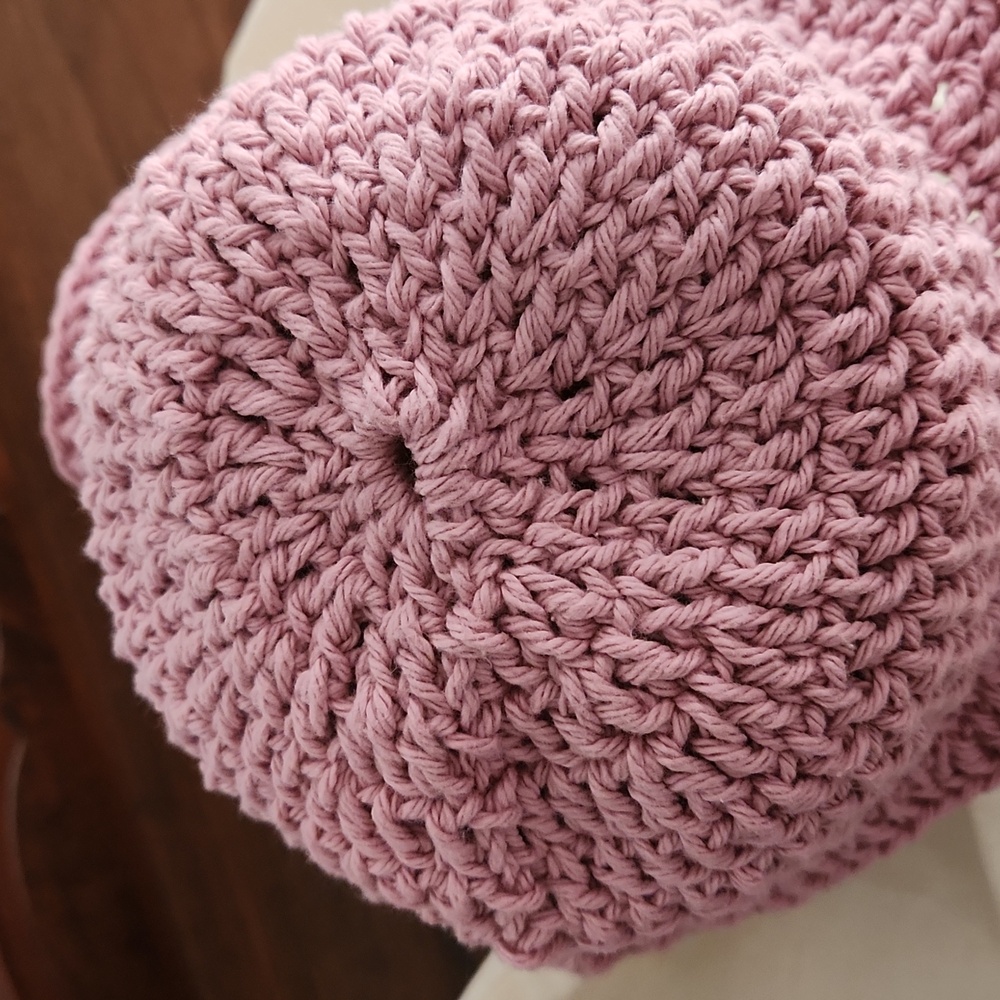 Handmade Summer Crotched Cotton Hat 16 inch Circumference, 6-12 mos - Picture 3 of 8